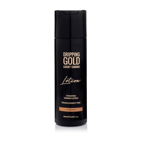 Image of Dripping Gold Hydrating Tanning Lotion Ultra Dark Natural Tanning Effect Moisturising Streak Free Vegan Skin Friendly