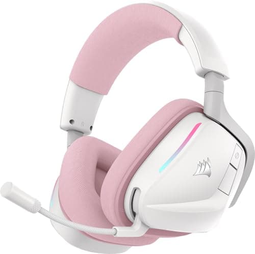 Image of Corsair VOID v2 Wireless Gaming Headset with Bluetooth for PC, PS5, PS4, Switch & Mobile – Dolby Atmos, Dual Wireless Multiplatform, Long Battery Life, Fast Charging – Pink