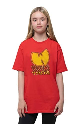 Image of Wu-Tang Clan Kids T-Shirt Band Logo Nue Official Red Ages 5-14 Years, red, L