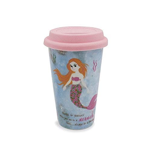 Image of Mermaid Travel Mug - Ceramic Mug with Silicone Lid - Mermaid Lover Gift Idea