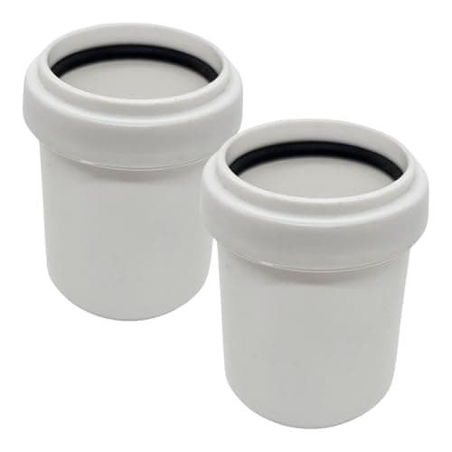 Image of Duraplast UK Push Fit Waste Reducer has Strong & Durable - PVC Push Fit Waste Pipe Reducer Connector 32-40mm DS is Made of Plastic with Ceramic Finish -White (Pack of 2)