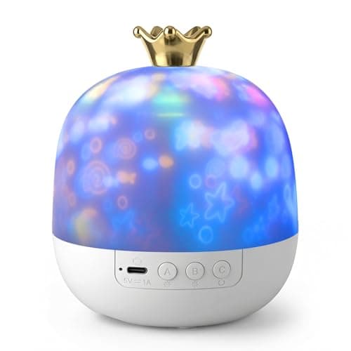 Image of Galaxy Projector Star Projector Night Light - 21 Sets High Definition Films & 360° Rotating Display Screen Baby Sensory Lights Night Light Projector for Kids Bedroom Ceiling, Crown Decor Room Decor