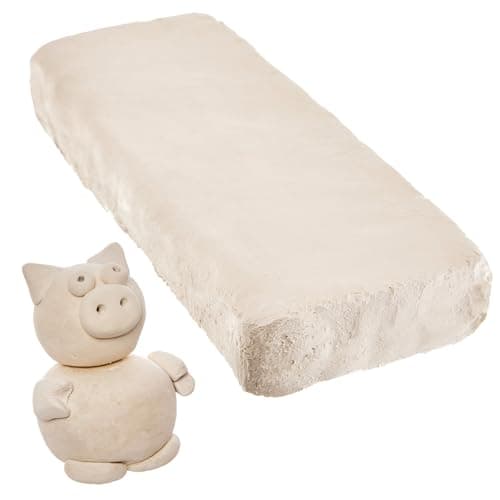 Image of Baker Ross FX923 White Air Drying Clay - Pack of 1kg, Modelling Clay for Arts and Crafts