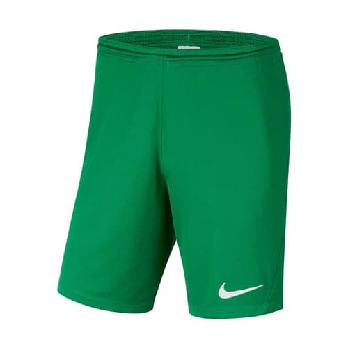 Image of NIKE Unisex Kids Dri-fit Park 3 Shorts, Pine Green/White, L EU