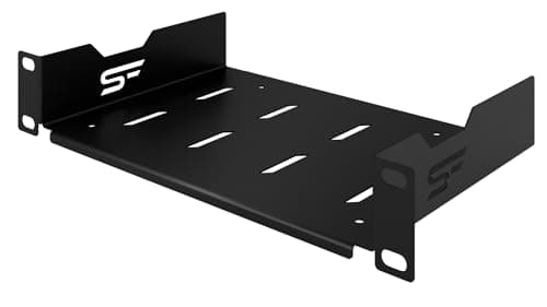 Image of Stalflex Server Rack Shelf 10 inch 1U 150mm - Server Rack Made of Metal - Universal Vented Rack Mount Cantilever Tray - compatible with Rack Network Cabinet and Rack Rails