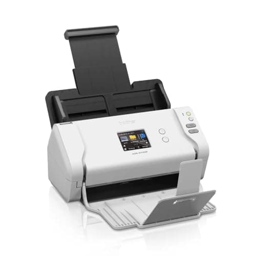 Image of Brother ADS-2700W Document Scanner, Wireless/USB 2.0/Network, Desktop, 2 Sided Scanning, 35PPM, A4 Scanner, Includes AC Adapter, USB Cable and Document Management and Business Card Software