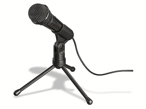 Image of Hama 175165 | Mic-P35 Allround Microphone for PC and Notebook | 3.5 mm Jack Plug | Black, 6.6 cm*26.5 cm*9.4 cm