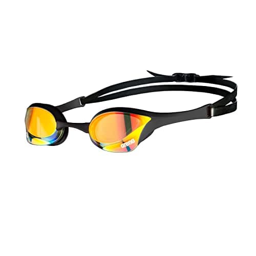 Image of ARENA Cobra Ultra Swipe Mirror Unisex Adult Racing Swimming Goggles, Swimming Pool Goggles with Curved Mirror Lenses, Anti-Fog, UV Protection, 5 Interchangeable Nose Bridges