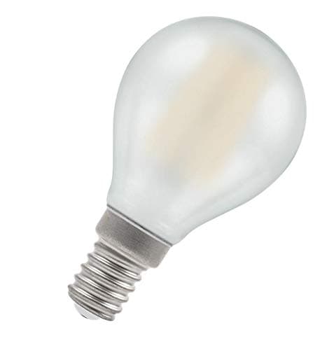 Image of Crompton Lamps LED Golfball 5W SES-E14 Dimmable Filament (40W Equivalent) 2700K Warm White Pearl 470lm SES Small Screw E14 Round Frosted Opal Light Bulb