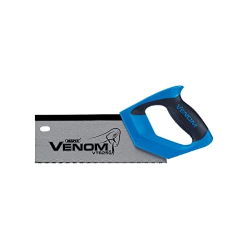 Image of Draper 82199 Venom Double Ground 12PPI Tenon Saw, 250 mm Blade Length,Blue