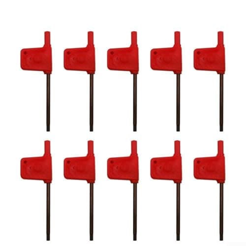 Image of 10 Pcs Red Flag Type For Torx Screwdriver Bits For T5 For T6 T7 T8 For T9 For T15 For T20 Star Key Set For Electric Drill Car Repair Appliance Maintenance(for T15)