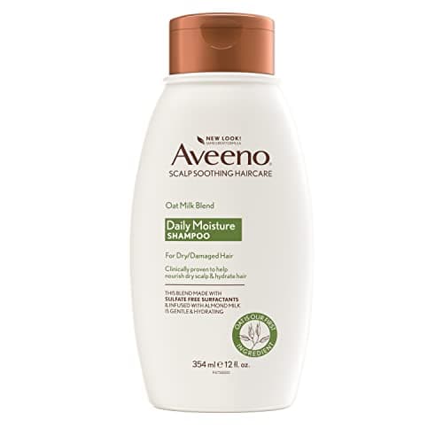 Image of Aveeno Scalp Soothing Oat Milk Blend Shampoo for Daily Moisture and Light Nourishment, Sulfate Free Shampoo, No Dyes or Parabens, 12 fl. oz