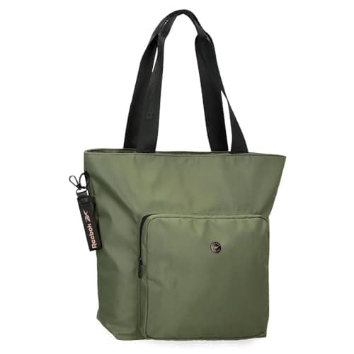 Image of Reebok Leia Green Tote Bag, 35 x 40 x 11 cm, Polyester, by Joumma Bags