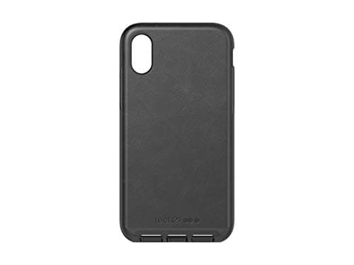 Image of Tech21 Protective Apple iPhone X/XS Case Slim Back Cover - Evo Luxe Faux Leather - Black