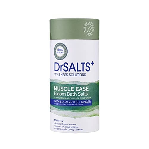 Image of DrSALTS+ Muscle Therapy Epsom Salts - Invigorating Epsom Bath Salts for Muscle Recovery with Eucalyptus, Ginger and Rosemary Essential Oils, 750 g