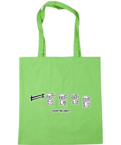 Image of Hippowarehouse Counting Sheep Tote Shopping Gym Beach Bag 42cm x38cm, 10 litres