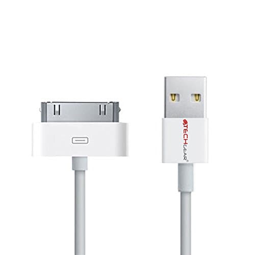 Image of TECHGEAR USB Cable Compatible with Apple iPod Nano, Touch, Classic, Video & iPhone 3G 3Gs 4 4s & iPad 1 2 3 & others with 30 Pin Connectors - USB charging and sync cable lead