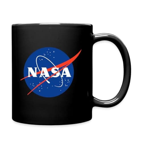 Image of Spreadshirt NASA Official Merchandise Classic Logo Coloured Mug, One Size, Black