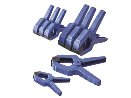 Image of Faithfull 8 Piece Spring Clamp Set: 4 x 50mm 4 x 75mm Clamping Force: 12kg & 15kg