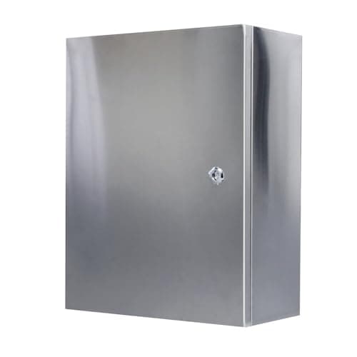 Image of SaryEdge Weatherproof Metal Junction Box - Stainless Steel Electric Distribution Box, Wall Mounted, 600x400x200mm, Durable Waterproof Electrical Enclosure for Outdoor Us,One Color-600 * 500 * 180mm