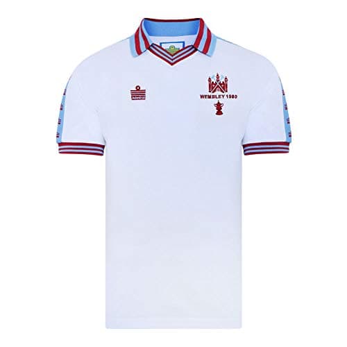 Image of Score Draw West Ham United 1980 FA Cup Final Admiral Shirt White Large Cotton