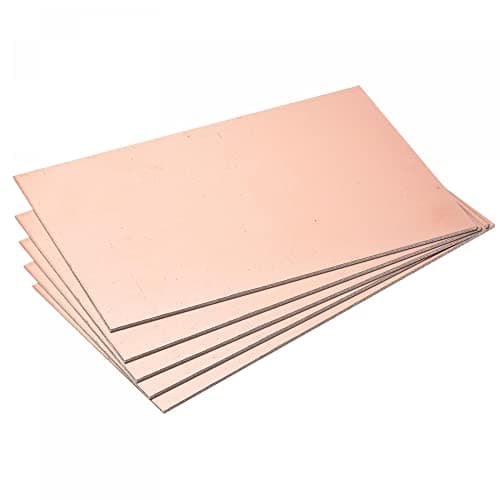 Image of sourcing map PCB Copper Clad Board Laminate 150mm x 100mm x 1.5mm FR4 Glass Fiber Single-Sided for Circuit Projects, Pack of 10