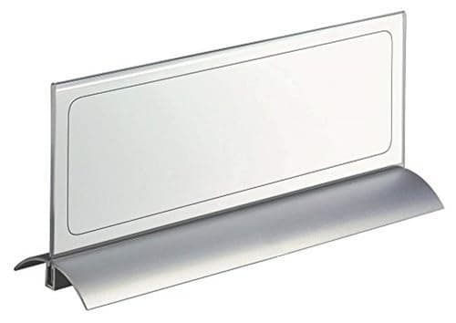 Image of Durable de Luxe 820319 Desk Name Plate Presenter 105 x 297 mm Acrylic with Aluminium