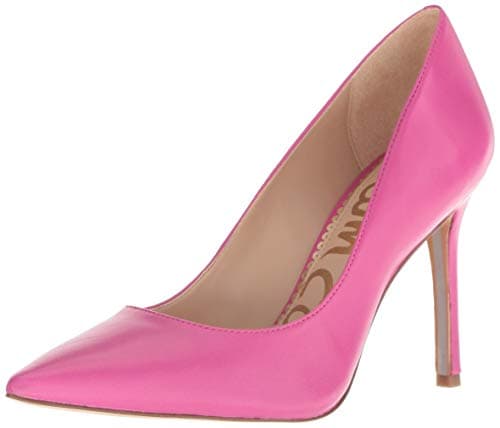 Image of Sam Edelman Women's Hazel Pointed Toe Pump, Retro Pink Leather, 5.5 UK