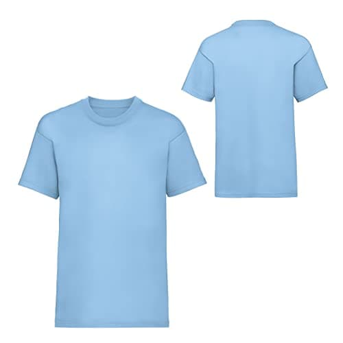 Image of Mens T-Shirts Soft Cotton with Moisture Wicking Technology Round Neck Unisex Cotton Short Sleeves T-Shirt (3XL Sky Blue)