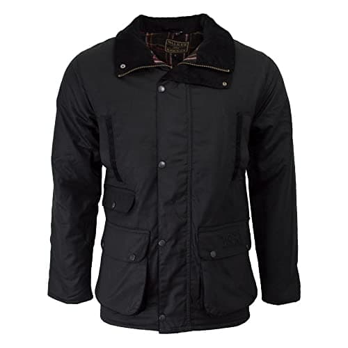 Image of WALKER AND HAWKES - Men's Wax Hawthorn Jacket - Black - Medium