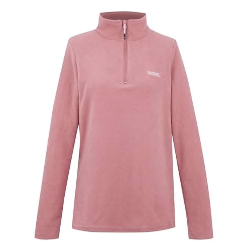 Image of Regatta Womens Sweethart Half Zip Fleece Lightweight Quick Dry Winter Layer Top Dusty Rose