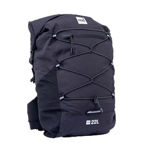 Image of Red Original 22L & 35L Lightweight Waterproof Backpack - All Weather, Walking, Boating, Cycling, Hiking, Camping, Beach (Obsidian Black, 22L)