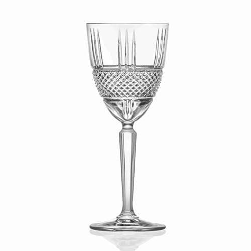 Image of RCR 26966020006 Brillante Red Wine Glasses Set of 6 - Large Stemmed Wine Glasses, 290ml, Made in Italy, Dishwasher Safe Glass Set, Ideal for Wedding Gifts, New Homeowners, Events & Dinner Parties