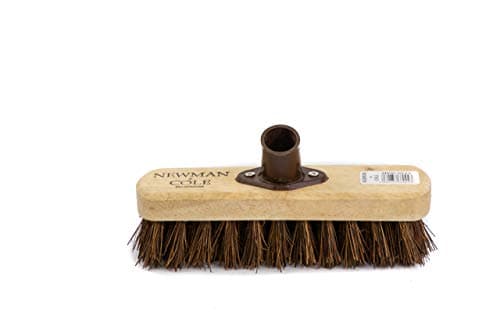 Image of Newman and Cole 9" Floor Scrubbing Brush Head, Stiff Outdoor Hard Bristle Patio Deck Scrubbing Brush takes Long Handle (not supplied)