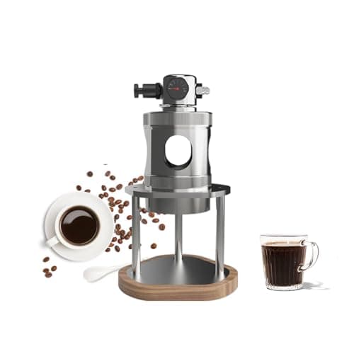Image of iBLENDAR Portable Pneumatic Coffee Machine, Manual Air Pressure Espresso Maker, Compact for Camping Travel & Home Use, with Pressure Gauge, 58mm/51mm Portafilter (51mm Portafilter)