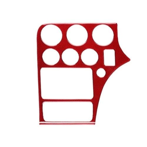 Image of Shift Panel Interior For Alfa For Romeo 159 2005-2023 LHD RHD Car Center Console Panel Frame Trim Real Soft Carbon Fiber Sticker Decorate Central Control(RHD Red)