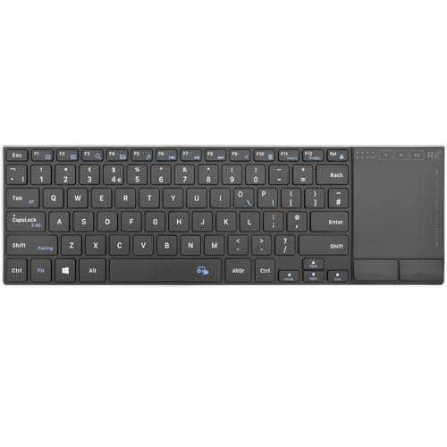 Image of Rii Wireless Keyboard with Trackpad,Dual Mode Bluetooth &Wireless Keyboard with Touchpad,Metal Board for PC,Laptop, Tablet,Windows,Androids (BT+2.4G)