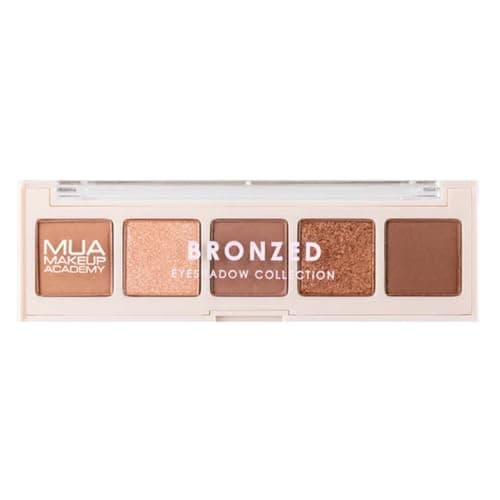 Image of MUA Makeup Academy 5-Shade Eye Shadow Palette, Bronzed, Highly Pigmented Matte & Shimmer Blend, Vegan and Cruelty Free