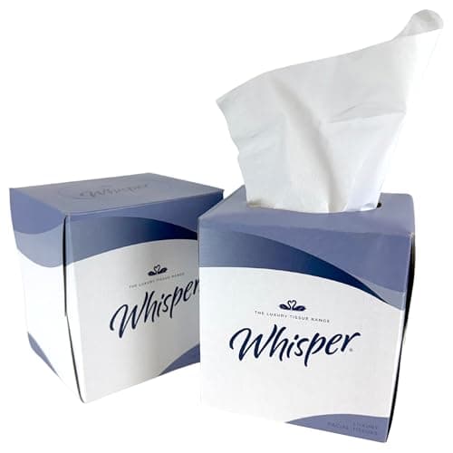 Image of IDEAL 365 Whisper FC2W24 Luxury Facial Tissues Cube (70 Sheets Per Cube) - Pack of 24 Cubes