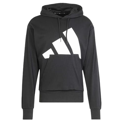 Image of adidas Men's ESSENTIALS BIG LOGO FRENCH TERRY HOODIE, Black/White, L