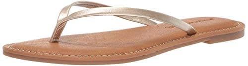 Image of Amazon Essentials Women's Thong Sandal, Gold, 8 UK