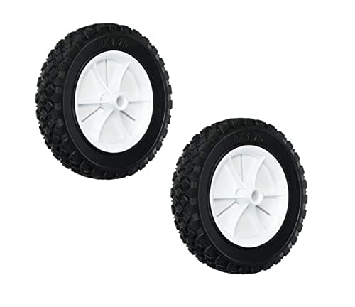 Image of Set Of 2 200mm Semi Pneumatic Multi Purpose Wheels Rubber Replacement Tyre For Hobby Cart Toy Truck Building Trolley Cart Lawnmower Wheelbarrow Wheel