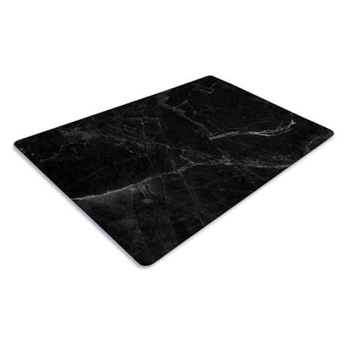 Image of Pagnanno. Chopping Board-Catering Cutting Set-Kitchen Board-Glass Worktop Savers-Sink Chopping Board-Large-Worktop Protectors Heat Resistant-Marble Effect Grey (Design 8, 30 x 20 cm (Pack of 1))