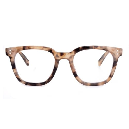 Image of OKH Blue Light Blocking Glasses for Women Men Oversized Square Frame Computer Glasses, Anti-Glare Clear Lens, UV400 Protection, Durable Full-Frame Eyewear (Brown Tortoise)
