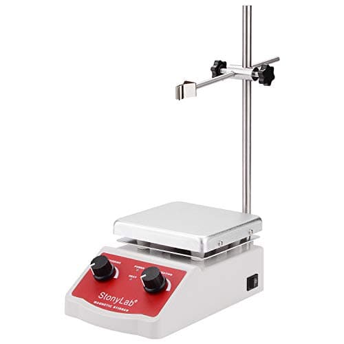 Image of stonylab Magnetic Stirrer Hot Plate, 380°C Max Surface Temp, 2000ml Capacity, 100-2000 RPM, 180W Heating, 220V
