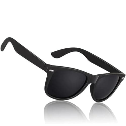 Image of SDXCJY Sunglasses Classic Style Retro Sun Shades Eye Glasses UV400 Driving Cycling Sports Fishing Travel Sun glasses for Adult Men Women Summer Beach Party Accessories (black)