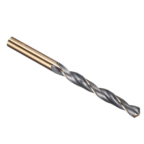 Image of PATIKIL 8.5mm Drill Bit, Jobber Straight Shank 4341 High-Speed Steel 118° Black and Gold Finish for Medium-hard Metal Steel Acrylic - 1 Pack