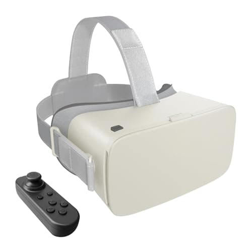 Image of DESTEK V5 VR Headset for Phone w/VR Gamepad, 128 Premium VR apps Included, Anti-Blue Eyes Protected HD Lenses, 110° FOV Virtual Reality Headsets for iPhone, Android Phone