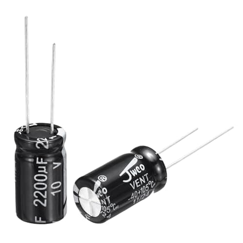 Image of sourcing map 2200uF 10V 10x17mm Electrolytic Capacitor, Radial Leads Aluminum Capacitors for TV, LCD Monitor, VCD, 5Pcs