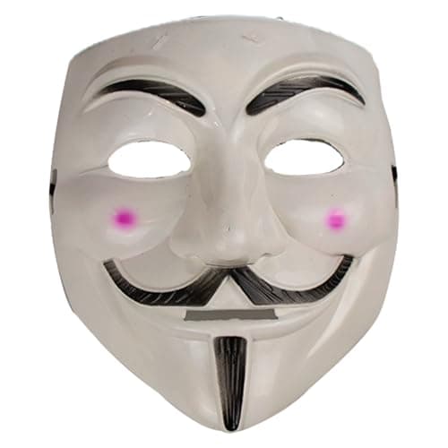 Image of eBoutik - Novelty Fun Anonymous Hacker V Mask for Halloween - Mardi Gras, Guy Fawkes Vendetta Night Face Covering - Adult Cosplay Costume Party Props